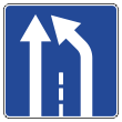 Дорожный знак 5.15.5 «Конец полосы» (металл 0,8 мм, II типоразмер: сторона 700 мм, С/О пленка: тип А коммерческая)